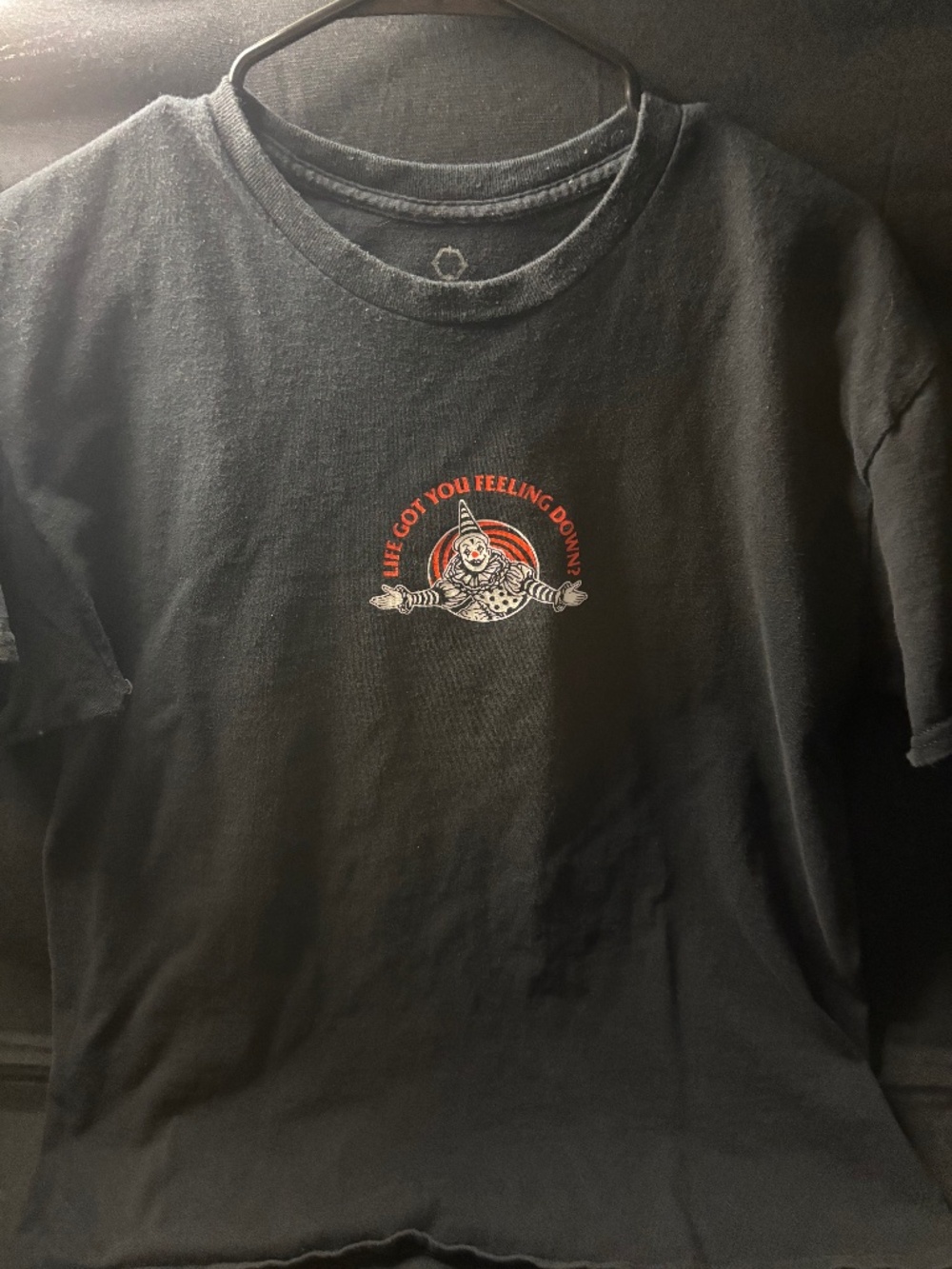 Empyre Men's Large Clown Graphic T-Shirt Black Red Skate Streetwear Tee.